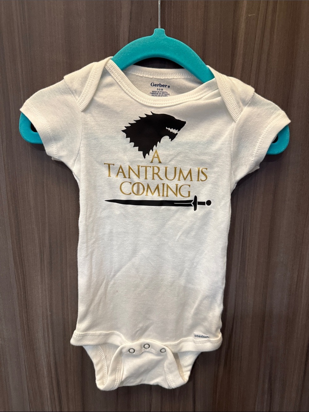 Gerber White Game of Thrones Onesie